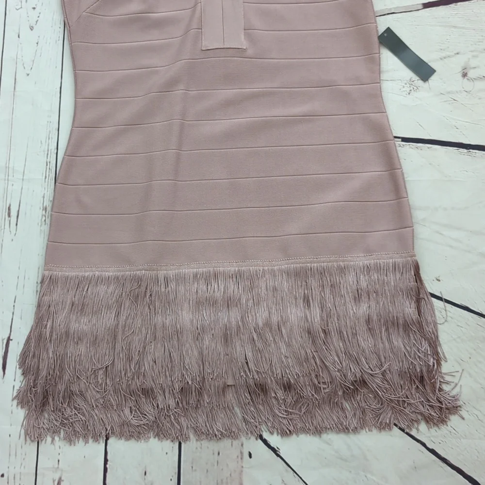 Venus Dress, bandage bodycon, Fringe Flapper, slimming, women's 22, NWT - Picture 6 of 12